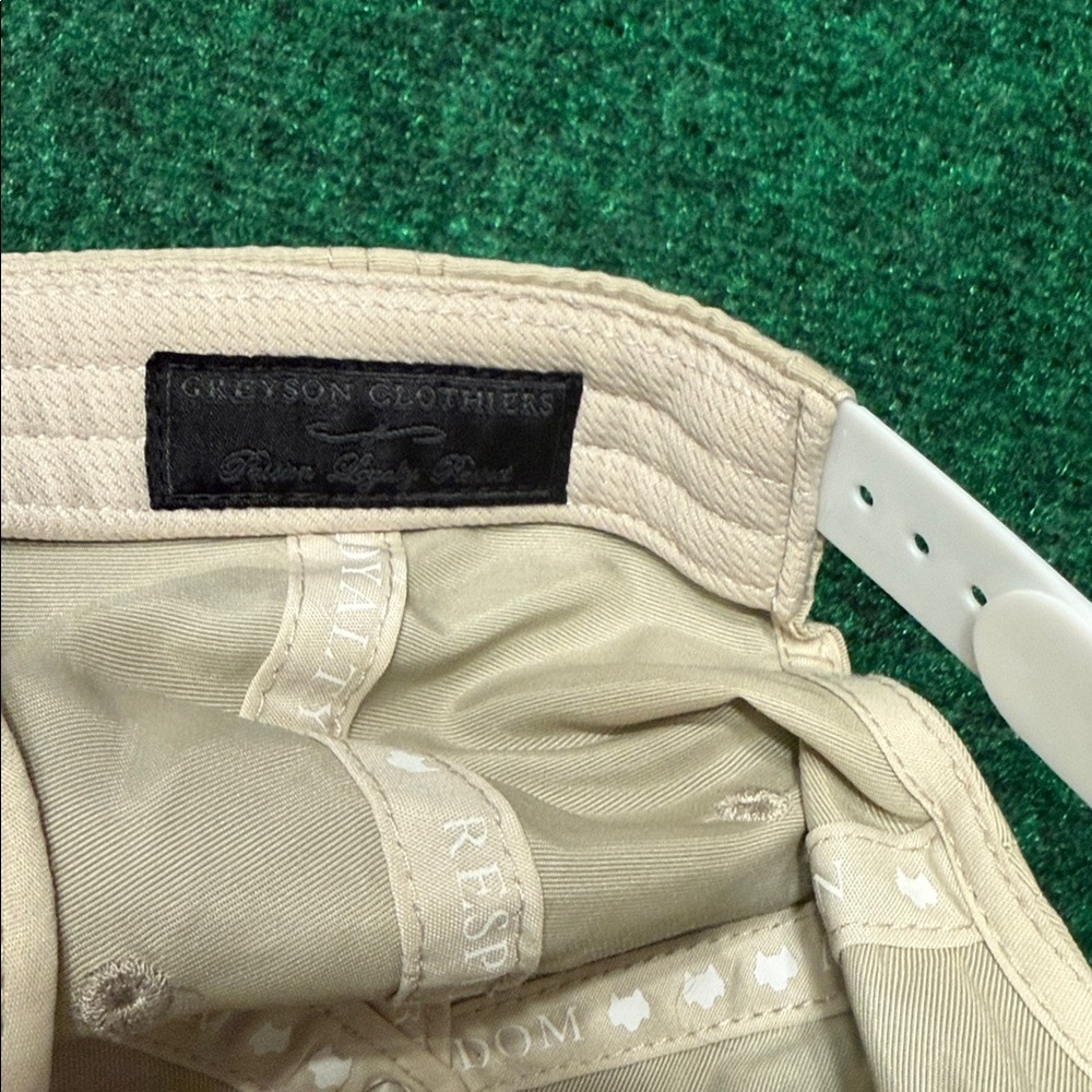 Greyson Clothiers Snap-Back Rope Hat with American Flag Wolf Patch (Light Beige) - Picture 2 of 4